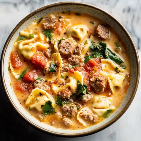 A bowl of soup with meatballs and pasta.