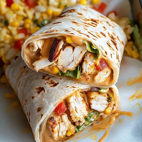 A chicken burrito with a side of rice.