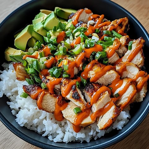 A bowl of food with rice and meat.