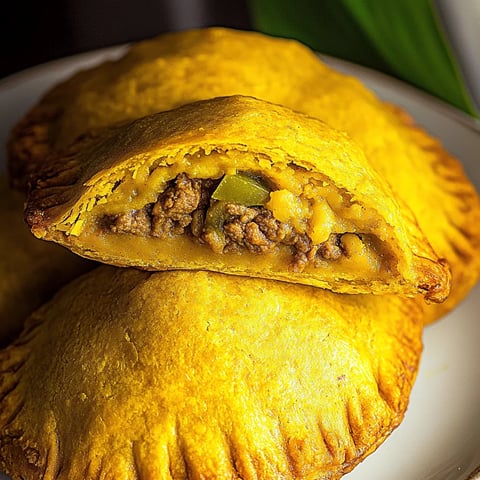 A plate of food with a yellow color.