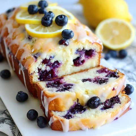 A slice of lemon blueberry bread.
