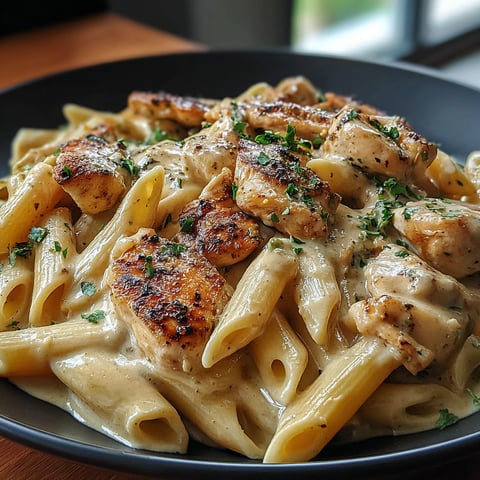 A plate of Creamy Cajun Chicken Pasta.