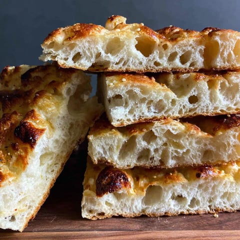 A stack of sourdough bread.