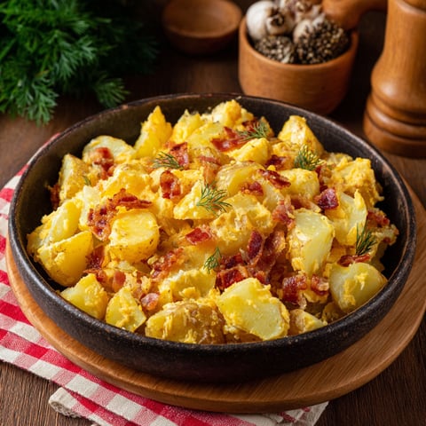 A bowl of Mississippi Mud Potatoes.