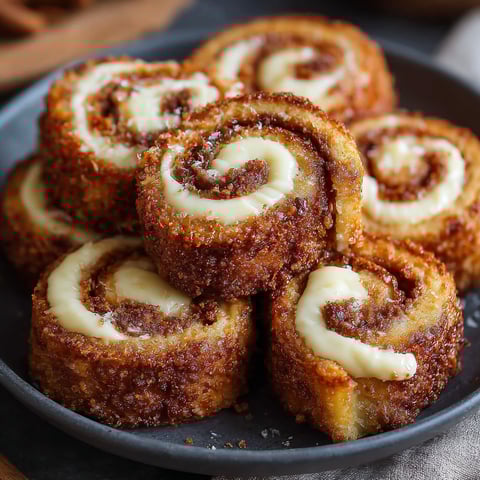 A plate of cinnamon roll ups.
